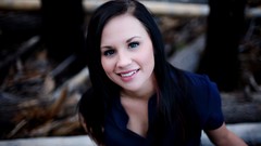 Woman close-up lips faces smiling brunettes Taylor McCutchan