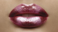 Woman close-up lips lipstick