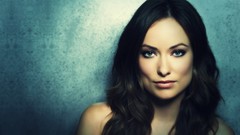 Woman close-up lips Olivia Wilde faces brunettes