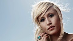 Woman close-up lips rings faces blondes piercings Lauren Taylor 