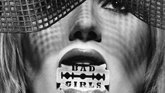 Woman close-up monochrome blondes singers grayscale Dorota 