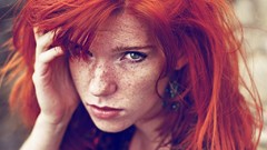 Woman close-up redheads