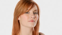 Woman close-up redheads portraits