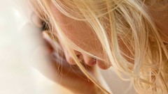 Woman close-up side view blondes models