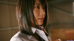 Woman close-up tie faces schoolgirls asians long hair brown 