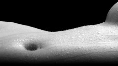 Woman close-up wet stomach