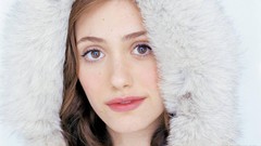 Woman close-up white background Celebrity Actress brunettes 