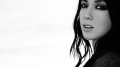 Woman close-up white background Celebrity Michelle Branch faces 