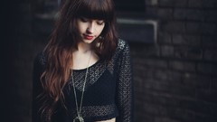 Woman closed eyes brunettes Sara Kiesling Taylor Penshorn