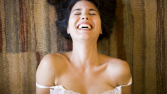 Woman closed eyes non