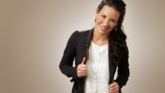 Woman coat Actress white dress evangeline lilly black hair Lost 