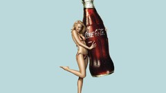 Woman coca-cola minimalistic