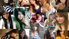 Woman collage self shot