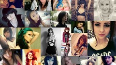 Woman collage self shot