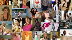 Woman collage self shot