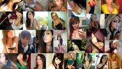 Woman collage self shot