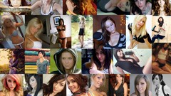 Woman collage self shot