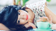 Woman colors vintage asians