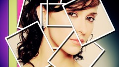 Woman colors vintage fashion brunettes frames