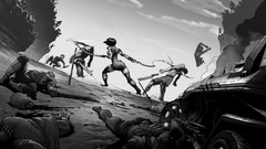 Woman comics monochrome