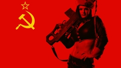 Woman communism Simple Background