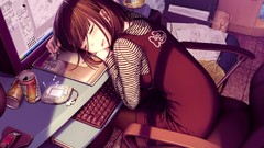 Woman Computers Anime sai