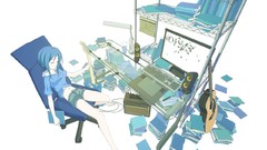 Woman Computers Technology guitars