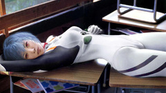 Woman cosplay ayanami rei