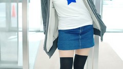 Woman cosplay black rock