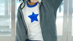 Woman cosplay black rock