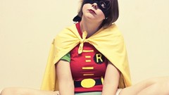 Woman cosplay geek