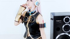Woman cosplay megurine luka