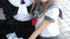 Woman cosplay school uniforms