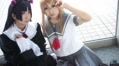 Woman cosplay school uniforms