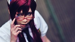 Woman cosplay school uniforms