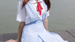 Woman cosplay school uniforms