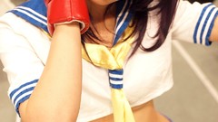 Woman cosplay school uniforms