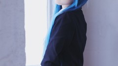 Woman cosplay vocaloid hatsune