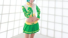 Woman cosplay vocaloid hatsune
