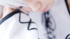 Woman cosplay vocaloid hatsune