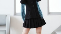 Woman cosplay vocaloid hatsune