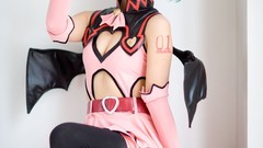 Woman cosplay vocaloid hatsune