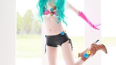 Woman cosplay vocaloid hatsune