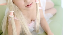 Woman cosplay white chobits
