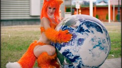 Woman costume firefox redheads