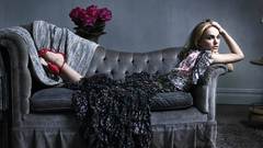 Woman couch Actress Natalie