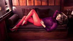 Woman couch brunettes models alessandra ambrosio lying down 