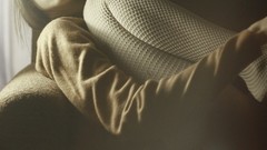 Woman couch brunettes tights