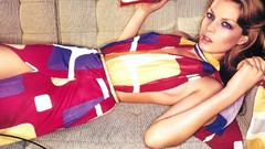 Woman couch fashion photography