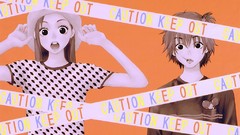 Woman couple hats Candies male long hair brown eyes short hair 